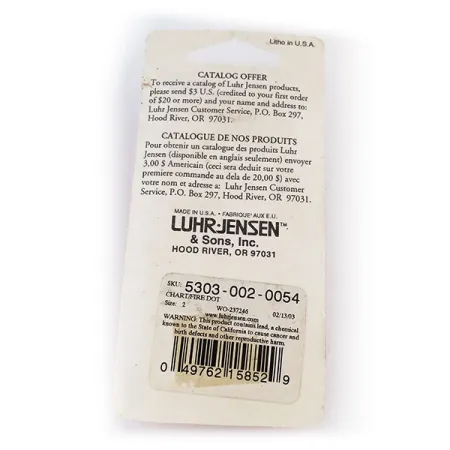 Luhr Jensen Loco 2 UV Lepel, Geel/Rood/Nikkel, 7g, UV-reactief, #10000