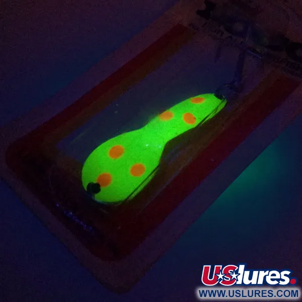 Luhr Jensen Loco 2 UV Lepel, Geel/Rood/Nikkel, 7g, UV-reactief, #10000