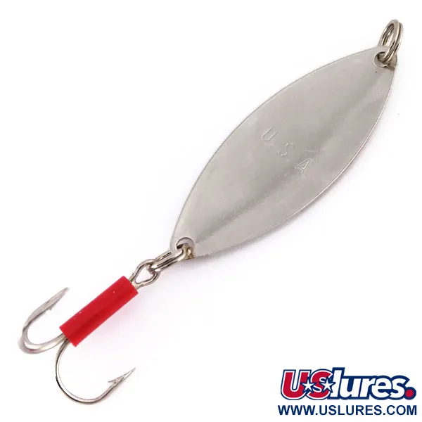 Mepps Spoon 2 Lepel, Nikkel / Rood, 9g, Prismatische Inleg, #10005