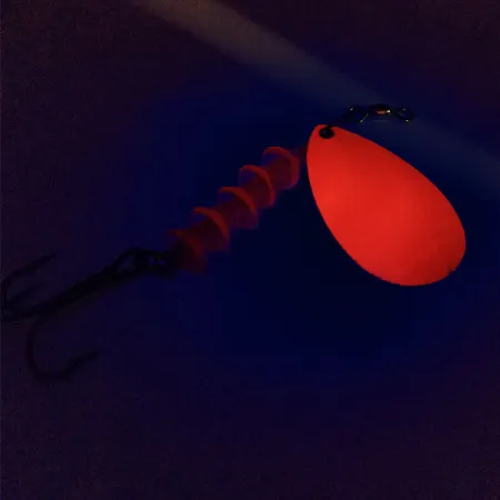 Luhr Jensen TEE Spoon 5 UV Lepel, Nikkel / Oranje, 12g, UV, #10011