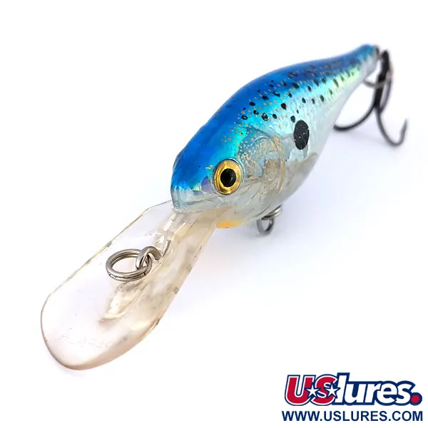 Rapala Glass Shad Rap Plug, Blauw-Zilver, 9g, suspending, #10028