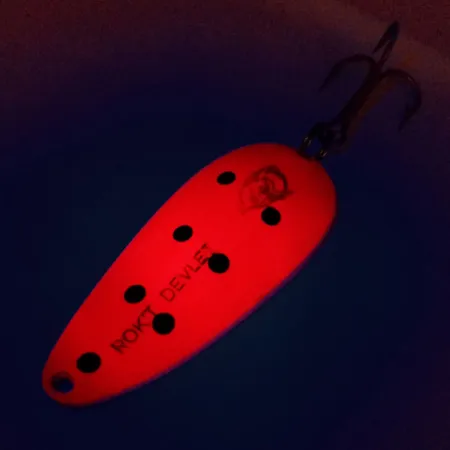 Eppinger Dardevle Rok't Devlet UV Lepel, Rood/Zwart/Nikkel, 35g, #10062