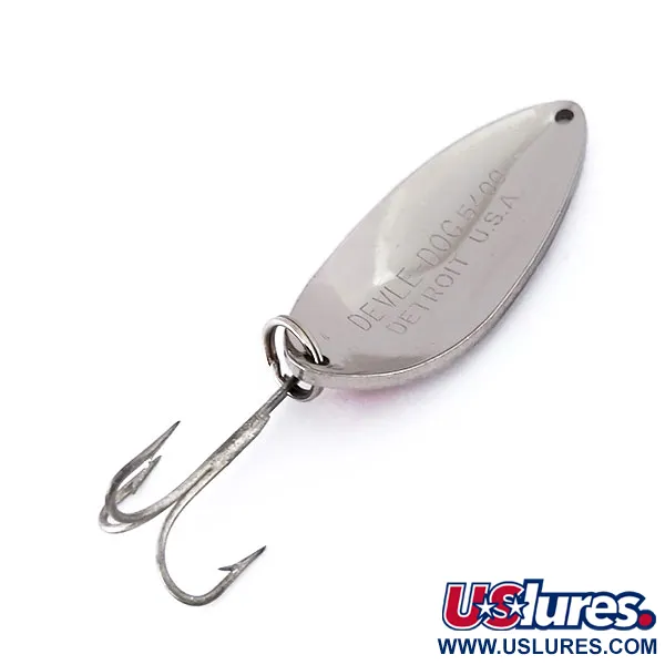 Dardevle Devle Dog Lepel, Nikkel / Rood, 18g, Vintage, #10104