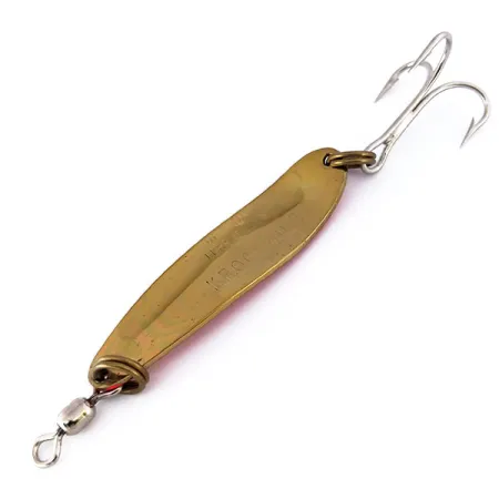 Luhr Jensen Krocodile Die #4 UV Lepel, Messing/Oranje, 14g, UV, #10111