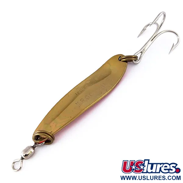 Luhr Jensen Krocodile Die #4 UV Lepel, Messing/Oranje, 14g, UV, #10111