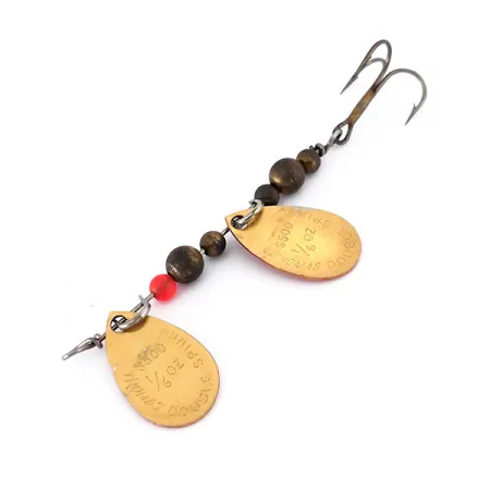 Thomas Double Spinn Dubbelbladige spinner, Goud / Rood, 5g, USA, #10133