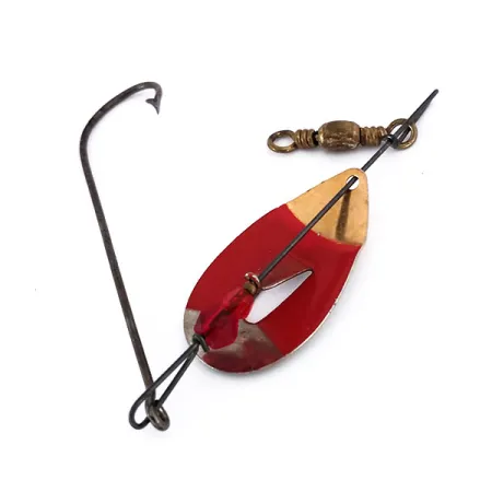 Pflueger June Bug Spinner, Nikkel/Rood, 5.5g, Offset Blad, #10137