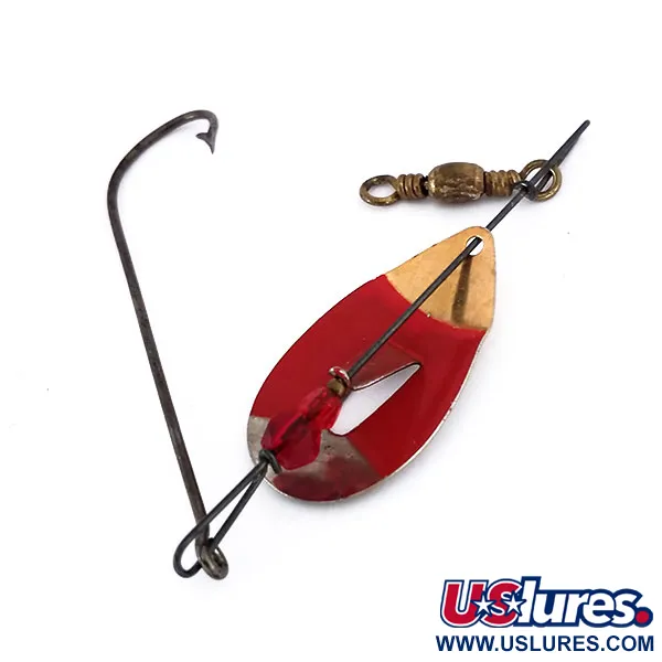 Pflueger June Bug Spinner, Nikkel/Rood, 5.5g, Offset Blad, #10137