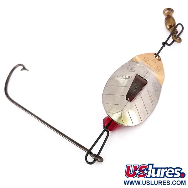 Pflueger June Bug Spinner, Nikkel/Rood, 5.5g, Offset Blad, #10137