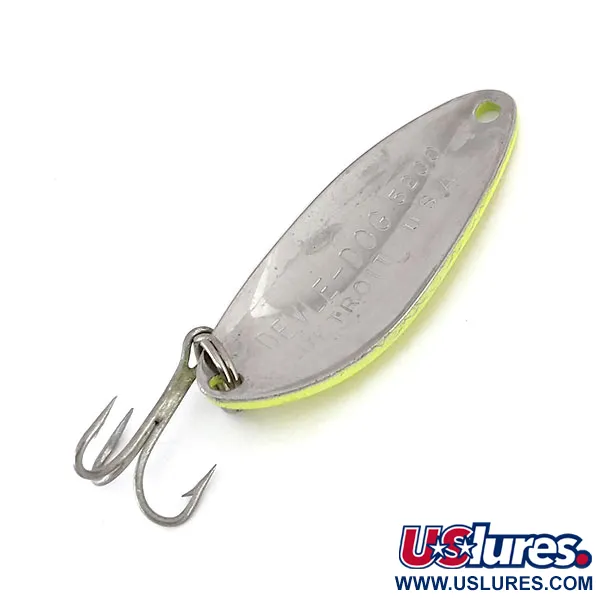 Eppinger Dardevle Devle Dog 5200 UV Lepel, Geel/Rood/Nikkel, 7g, #10162