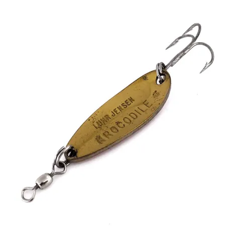 Luhr Jensen Krocodile Lepel, Gehamerd messing/Oranje, 9g, #10184