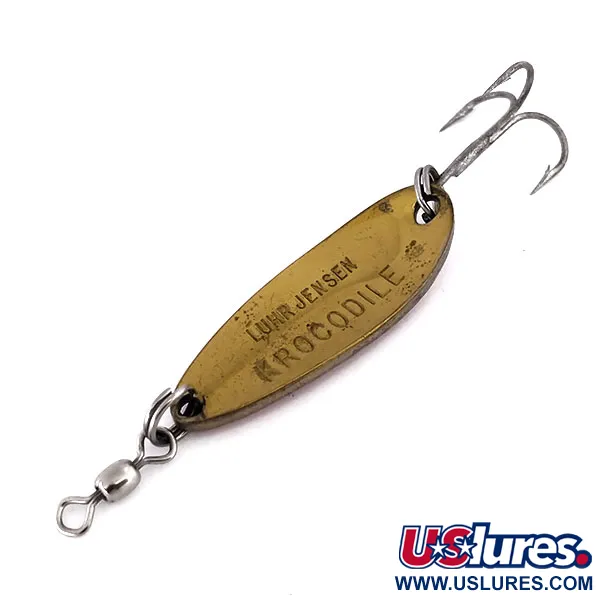 Luhr Jensen Krocodile Lepel, Gehamerd messing/Oranje, 9g, #10184