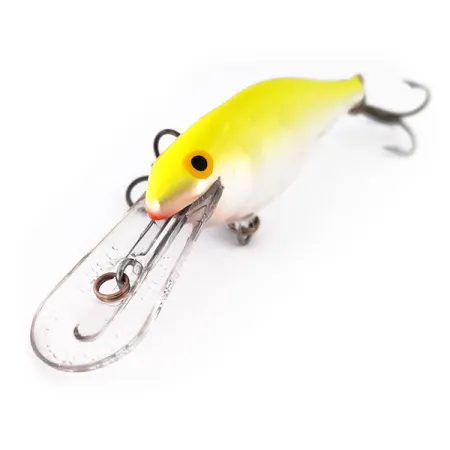 Rapala Shad Rap Deep Runner 07 Plug, Chartreuse, 8g, Balsa, #10188