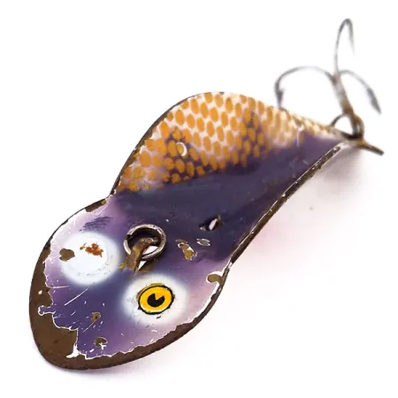 Buck Perry Spoonplug Kunstaas, Bruin/Goud/Rood, 10g, Vintage, #10200