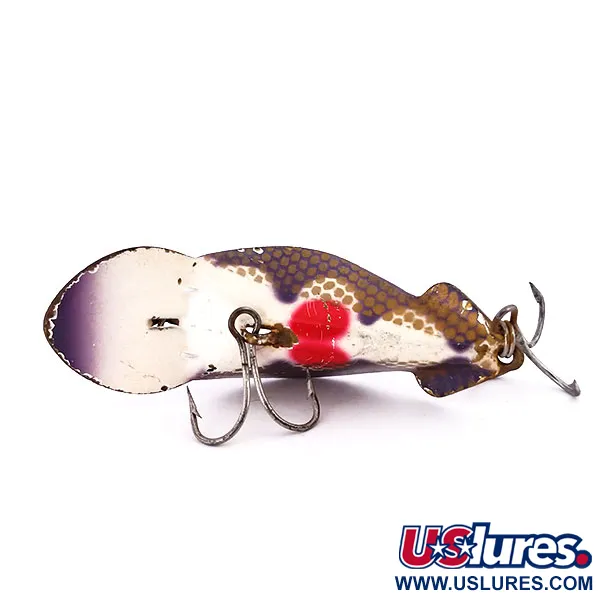 Buck Perry Spoonplug Kunstaas, Bruin/Goud/Rood, 10g, Vintage, #10200