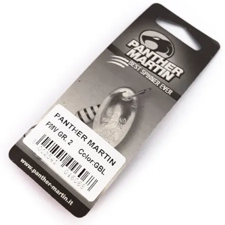 Panther Martin 2 Spinner, Goud-Zwart, 2.5g, As-door-blad, #10243