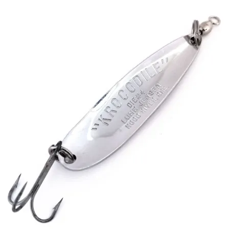 Luhr Jensen Krocodile Die #4 Lepel, Nikkel / Blauw, 19g, USA, #10296