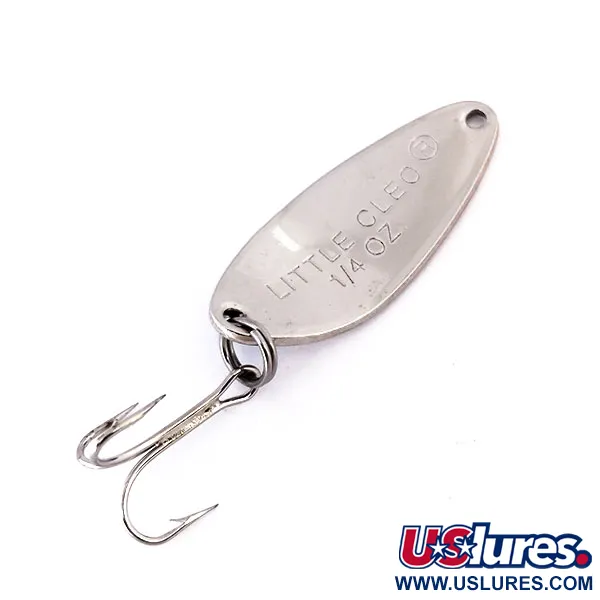 Acme Little Cleo Lepel, Nikkel / Blauw, 7g, Breed Profiel, #10307