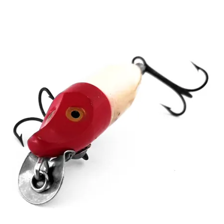 Heddon Floating River Runt Spook Plug, Rood / Wit, 12g, #10313