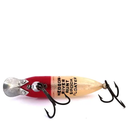 Heddon Floating River Runt Spook Plug, Rood / Wit, 12g, #10313