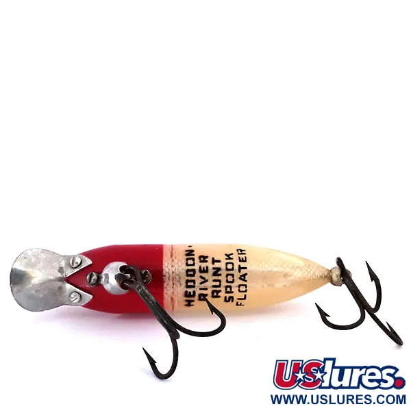 Heddon Floating River Runt Spook Plug, Rood / Wit, 12g, #10313