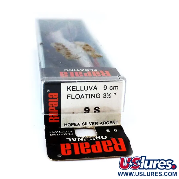 Rapala Original Floater F9 Plug, S (Silver), 4g, Balsa, #10319