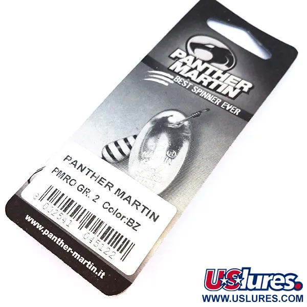 Panther Martin 2 Spinner, Zwart, 2,5g, Through-Shaft, #10322