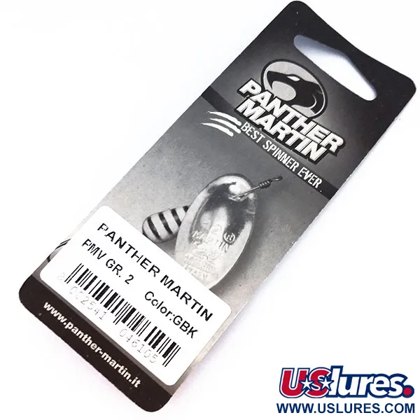 Panther Martin 2 Spinner, Goud / Zwart, 2.5g, As-door-blad, #10328