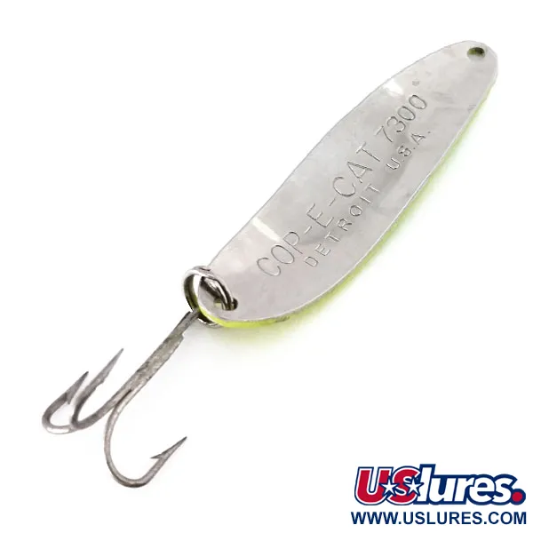 Dardevle Cop-E-Cat 7300 UV Lepel, Geel/Groen/Nikkel, 10g, UV, #10360