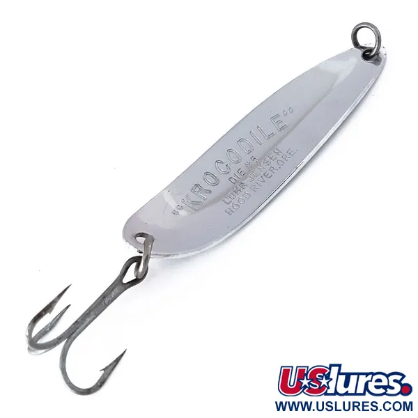 Luhr Jensen Krocodile Die #5 Lepel, Nikkel/Groen, 21g, Prism Tape, #10472