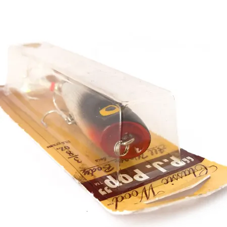 Luhr Jensen P.J.POP Popper Hout, Silver Foil/Blk Shad, 10.5g, #10499