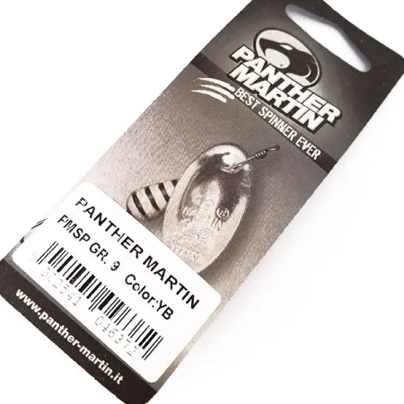 Panther Martin 9 Con Punti Spinner, Zwart / Geel, 9g, In-line, #10563