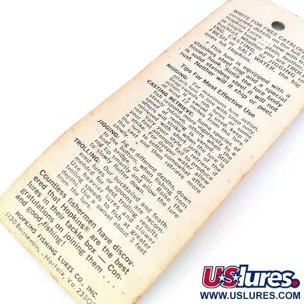 Hopkins s1 Jig Lure Jig, Gehamerd Nikkel, 9g, RVS, #10578