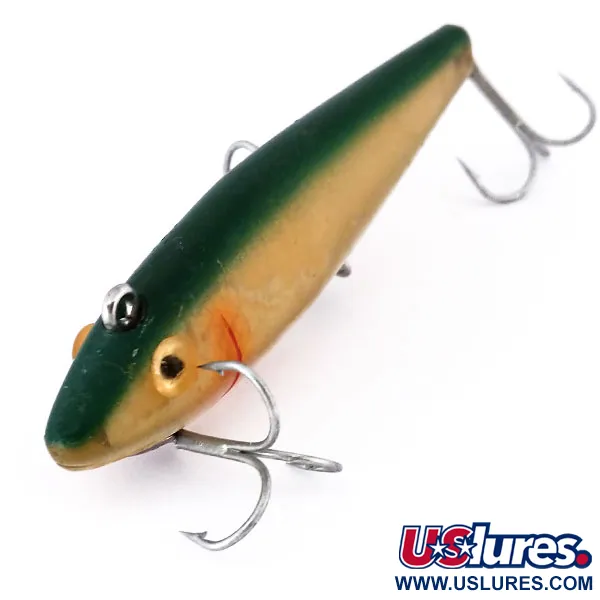 L&S Bait MirrOlure 52M Twitchbait, Groen-Goud, 14g, zinkend, #10604