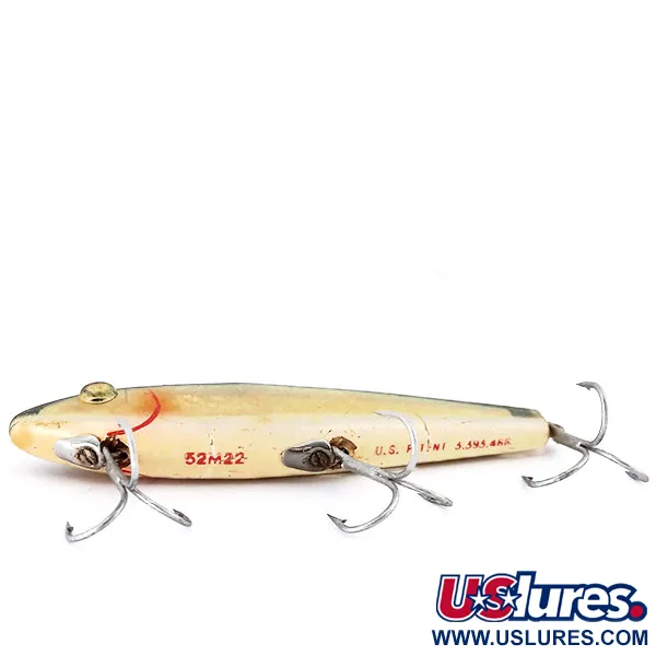 L&S Bait MirrOlure 52M Twitchbait, Groen-Goud, 14g, zinkend, #10604