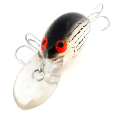 Bomber model B 4A Crankbait, Zilver/Zwart, 7g, Drijvend, #10605