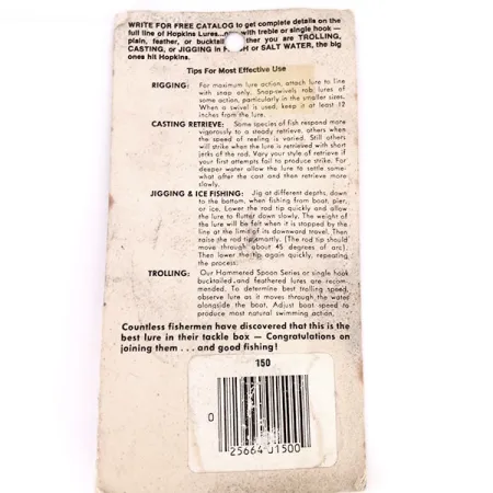 Hopkins shorty 150 Jig Lure, Gehamerd nikkel, 42g, Enkele haak, #10617