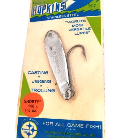 Hopkins shorty 150 Jig Lure, Gehamerd nikkel, 42g, Enkele haak, #10617