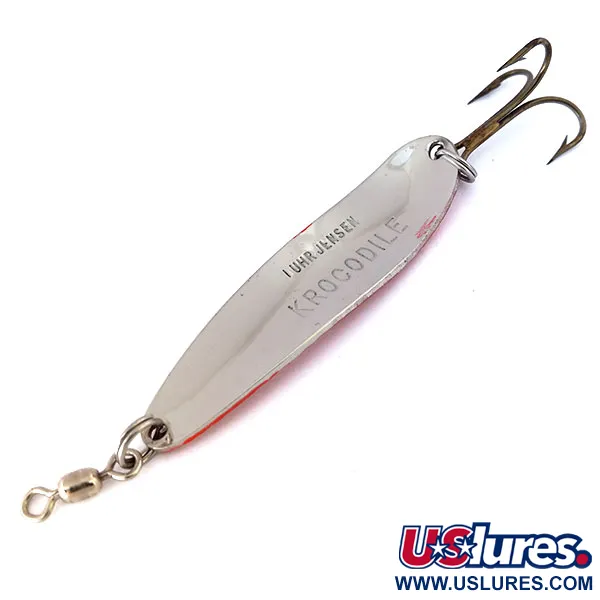 Luhr Jensen Krocodile Die #4 Lepel, Nikkel/Oranje, 14g, UV, #10625