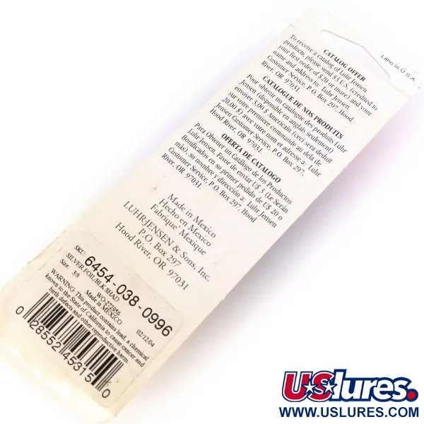 Luhr Jensen P.J.POP Popper, Zilver / Zwart, 17g, Houten body, #10658