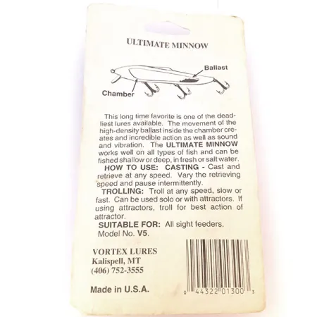 Vortex Lures Ultimate Minnow Plug, Fire Tiger, 12cm, Ballast, #10666