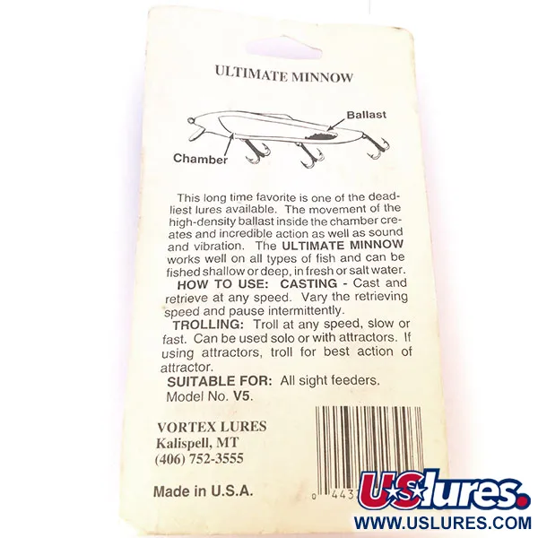 Vortex Lures Ultimate Minnow Plug, Fire Tiger, 12cm, Ballast, #10666