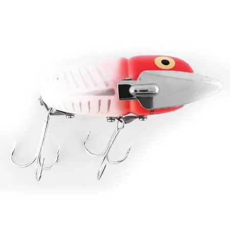Heddon Crazy Crawler Oppervlaktelure, Rood / Wit, 14g, Vleugels, #10955