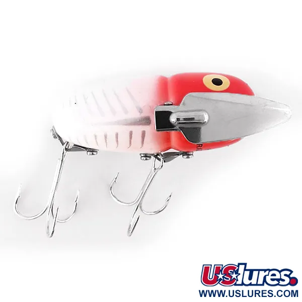 Heddon Crazy Crawler Oppervlaktelure, Rood / Wit, 14g, Vleugels, #10955