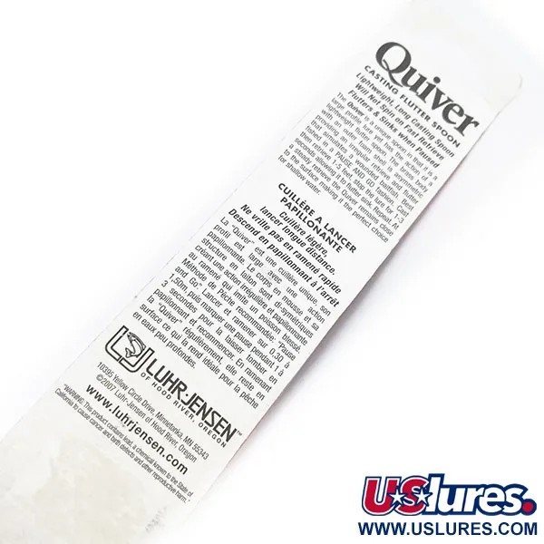 Luhr Jensen Quiver Lepel, Zilver, 39g, Dwarreleffect, #11407