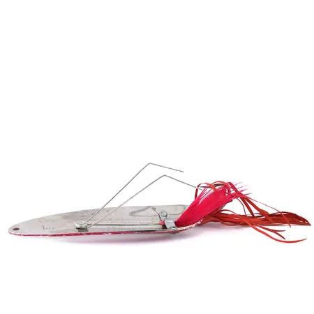 Eppinger Weedless Dardevle Lepel, Rood/Wit/Nikkel, 28g, Wierloos, #10692