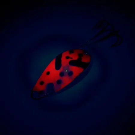 Acme Little Cleo Lepel, Rood / Zwart / Nikkel, 3,5g, UV, #10721