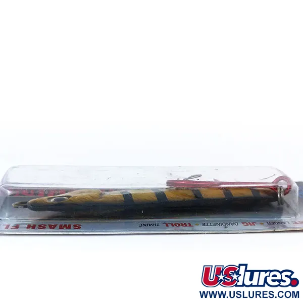 Luhr Jensen Crippled Herring Jig, Geel Zwart, 42g, Smash Flash, #10788