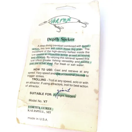 Vortex Lures Depth Seeker Crankbait, Red Tiger, 17g, Ratel, #10792