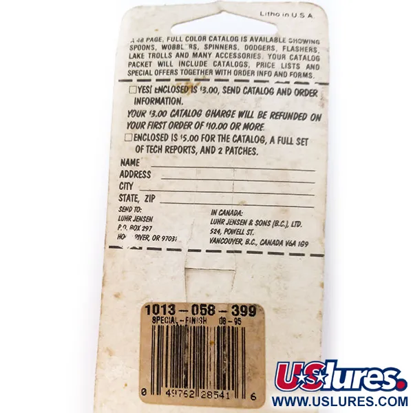 Luhr Jensen Lil' Kroc UV Lepel, Nikkel/Rood, 18g, UV, #10793